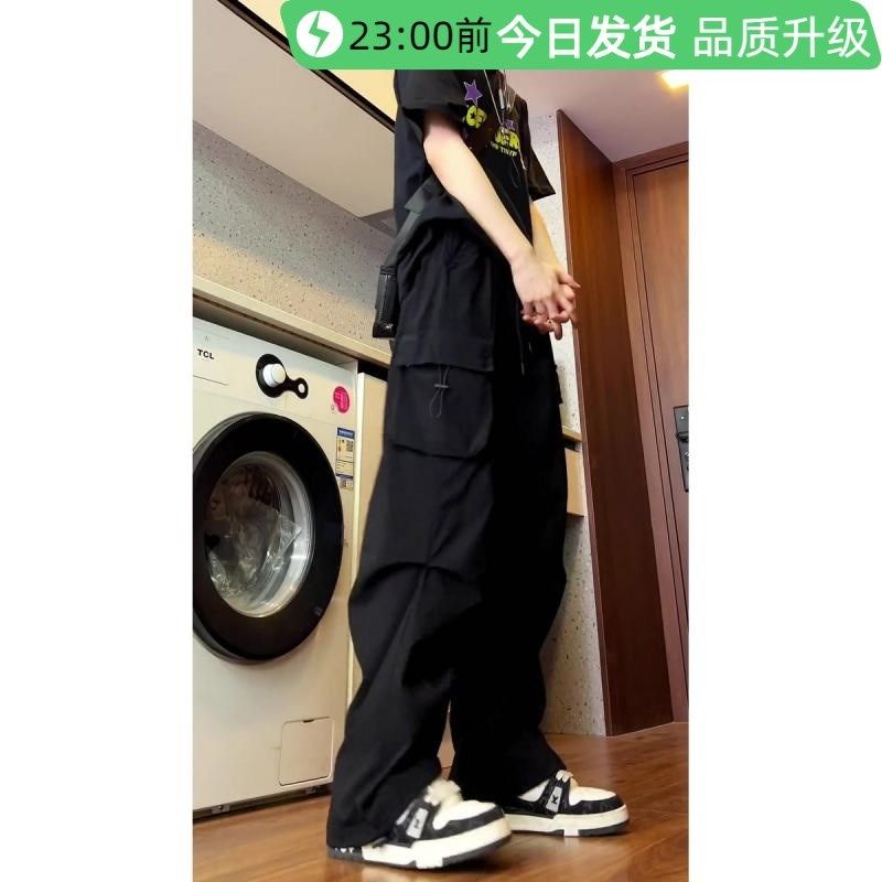 美式机能休闲裤男春秋季hiphzop垂感裤子秋款工装裤男款春秋冲锋