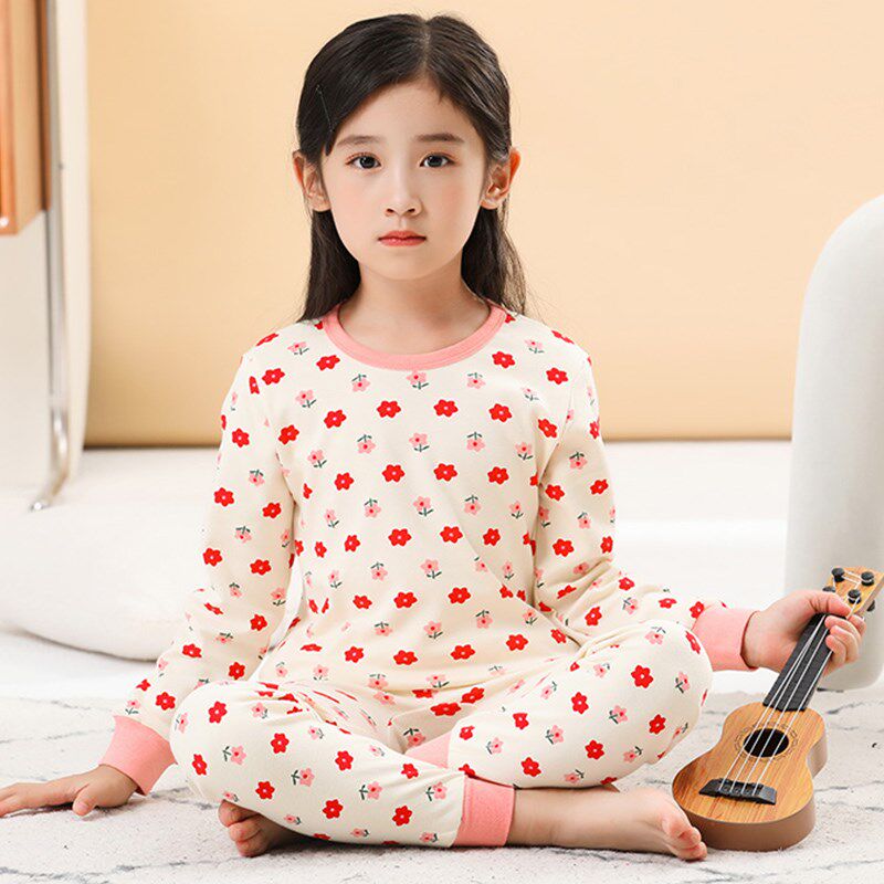 女童秋衣秋裤套装纯棉春秋薄款z女孩保暖内衣两周宝宝三岁儿童睡