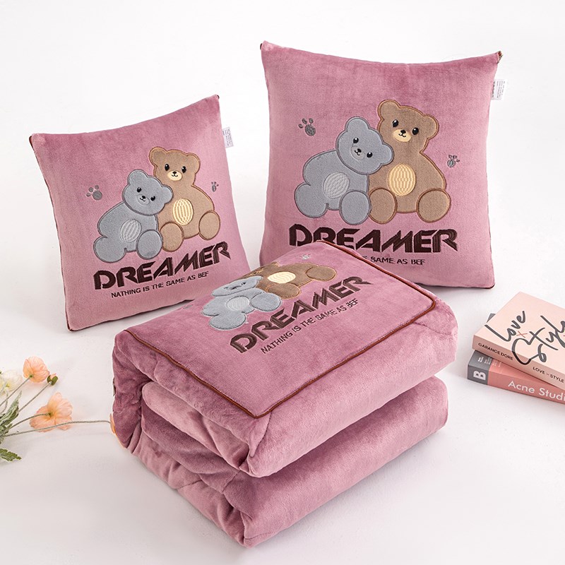 车载加厚抱枕被子k两用办公室午睡空调被汽车靠垫枕头被子二合一