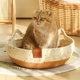 四季 通用猫窝藤编编m织猫抓板猫抓垫睡觉窝耐抓耐磨猫咪用品可水