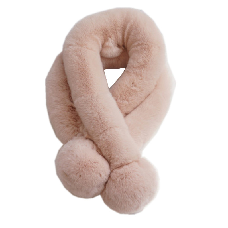 2021新款韩版獭兔毛皮草围巾秋B冬季保暖围脖交叉毛毛脖套女士加