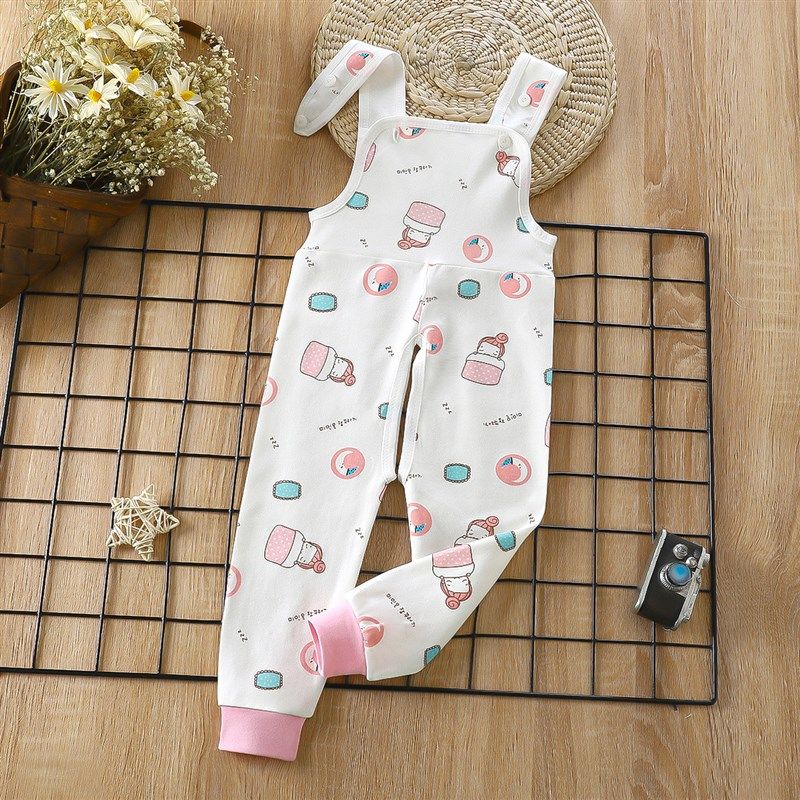 婴儿抱婴袋裤女宝纯棉儿童卫生裤男童E裤子男宝宝开档裤女童春秋