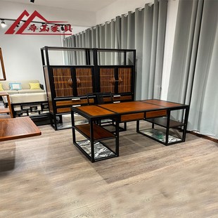 江南别院新中式 黑檀书桌刺猬紫檀办公电脑桌上品书房写字台