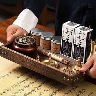 打香篆工具套装 黄铜香炉塔香盘香檀香香道入门熏香炉香灰香粉