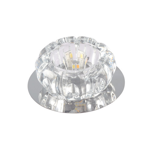 LED水晶射灯简约嵌入式过道走廊灯吊顶天花灯明装变色筒灯3W