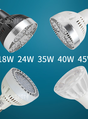 LED射灯泡p30光源cob帕灯E27螺口服装店展厅大功率导轨道灯绿蓝