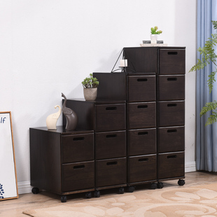 3560抽屉式 收纳柜卧室厨房玩具收纳斗柜床头柜实木夹缝五斗柜窄柜