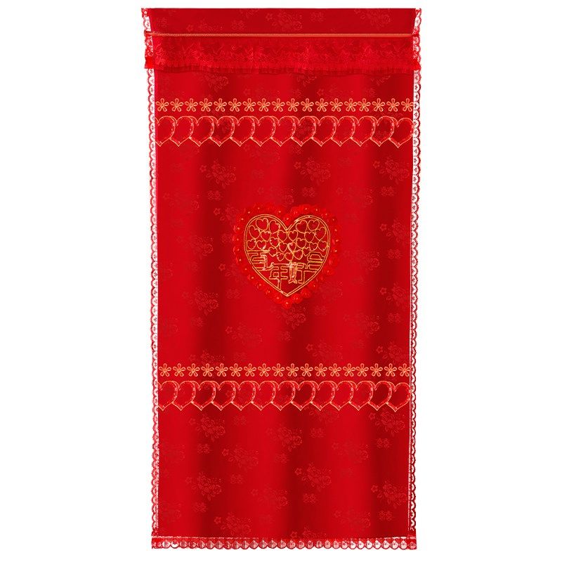 婚房布置结婚喜字门帘新房房门装饰红色刺绣房间喜帘婚庆用品大全