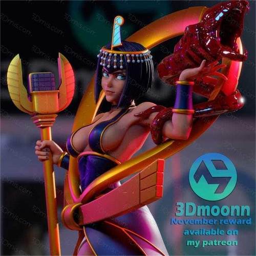 独家gk白模骷髅女孩伊莱莎3d打印模型白模上色练习高颜值