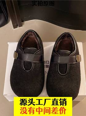 台州书杨全包灰色勃肯鞋女鞋子2025秋冬新款爆款一脚蹬懒人鞋加绒