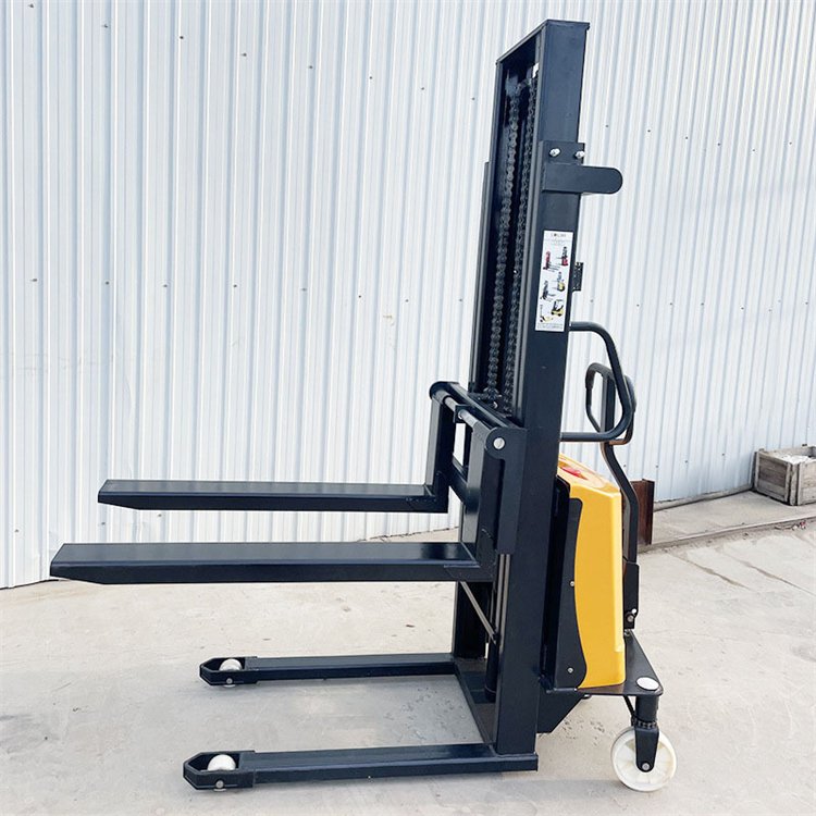 热销新品半电动液压堆高机 1吨2吨大吨位堆垛车 手推仓库货物搬运