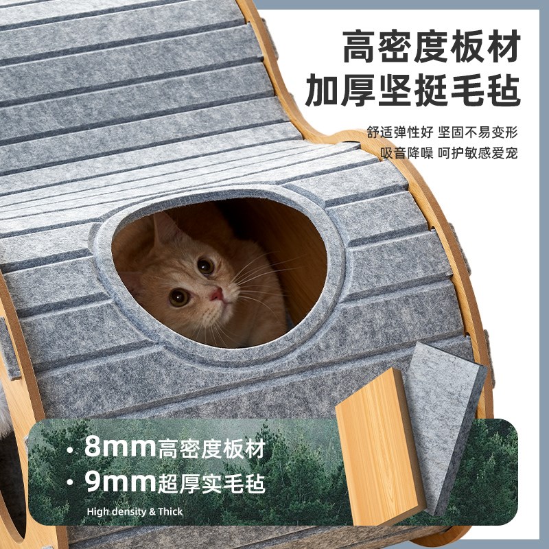 猫窝冬天保暖封闭式安全感冬季猫咪过冬睡觉窝双层大号毛毡躲避屋