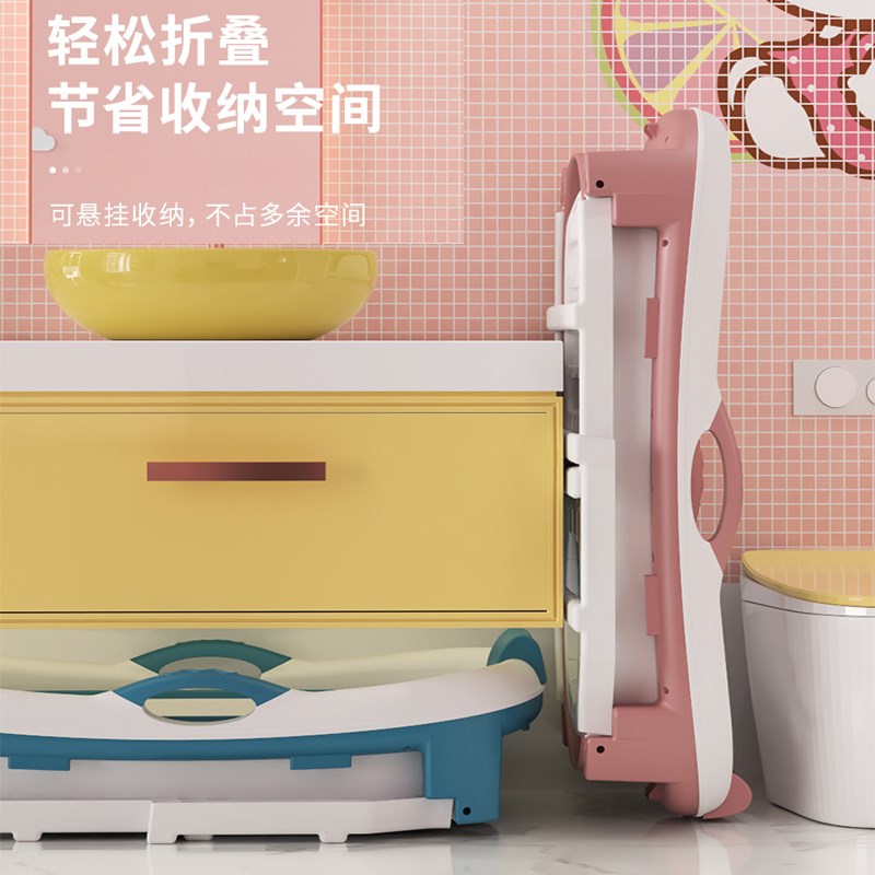 婴儿游泳桶家用宝宝浴盆儿童泡澡桶折叠澡盆大号游泳池大人洗澡桶