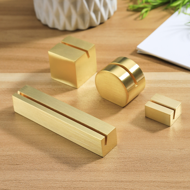 黄铜卡片展示架名片夹照片架便签夹牌底座标签夹留言夹可公司定制