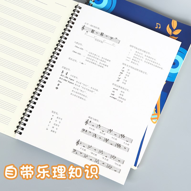 a4大本五线谱本子识谱表练习本活页纸大间距2024新款高颜值小学生