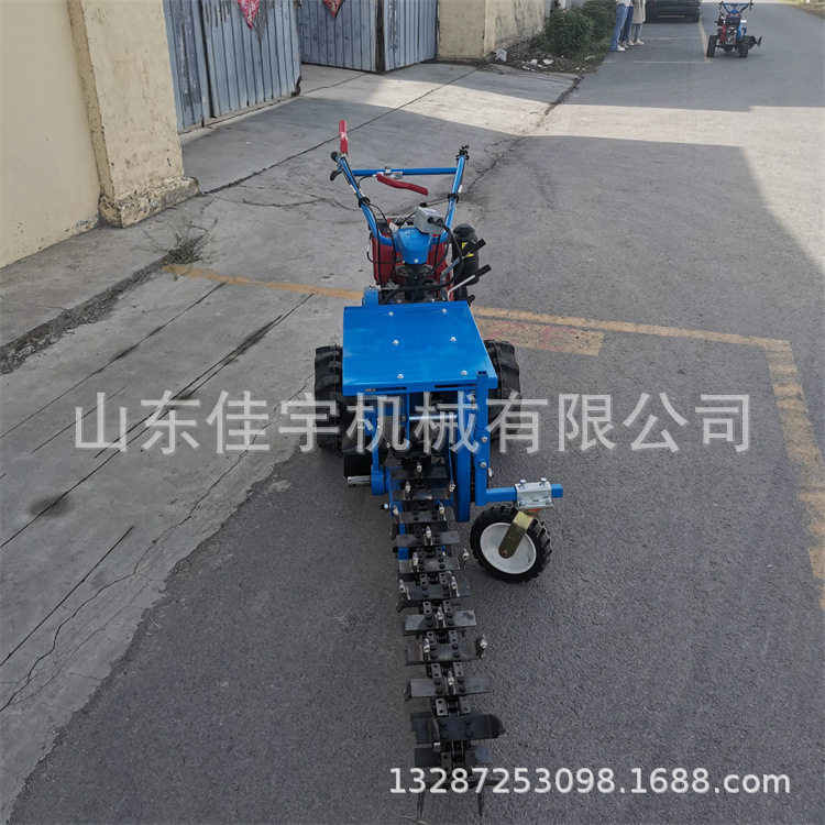 液压操控链条开沟机柴油动力果园挖沟机 自走式打沟机