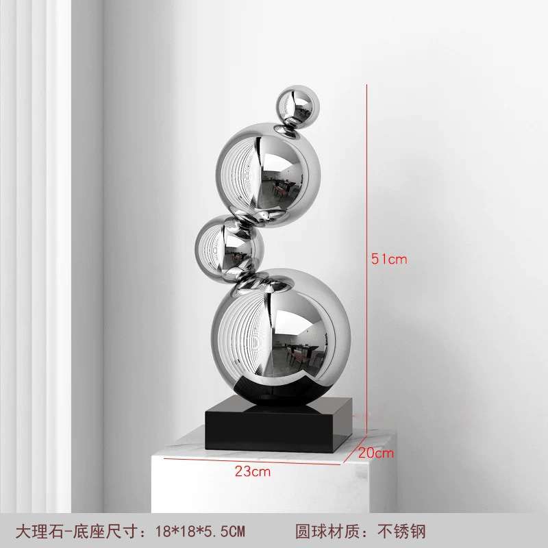 北欧创意烟灰几何水晶分子球摆件卧室客厅电视柜样板房家居装饰品