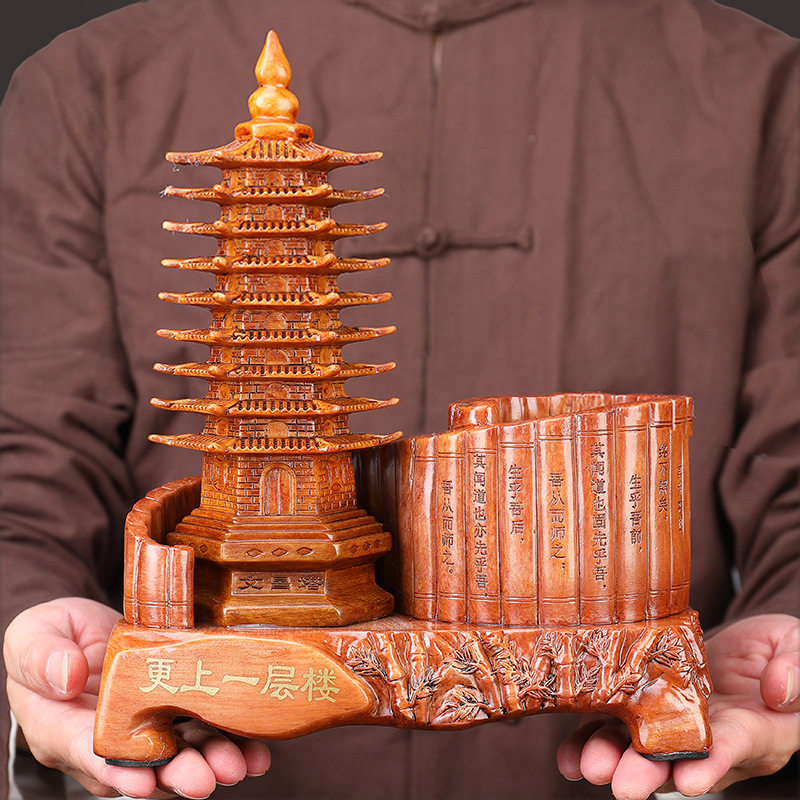 十三13层文昌塔摆件笔筒送孩子老师中式书房书桌办公室装饰工艺品,电子元器件市场,电线扎带/束线带,淘宝优惠券,粉丝福利购,淘宝优惠卷