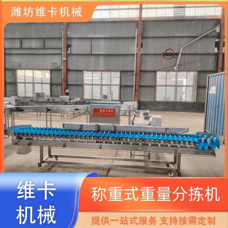 维卡水果分选机 柑橘石榴桃子料盒款称重选果机 自动分拣机厂家