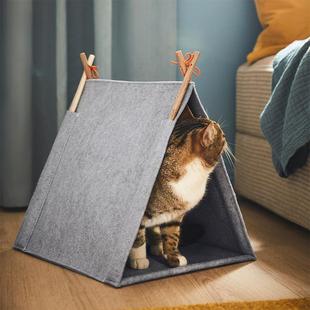 猫窝冬季 猫咪帐篷屋 保暖室内可拆洗宠物帐篷猫狗窝四季 通用封闭式