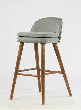 XZB431高脚椅实木吧椅北欧吧台椅简约创意高脚凳家用吧台凳设计师