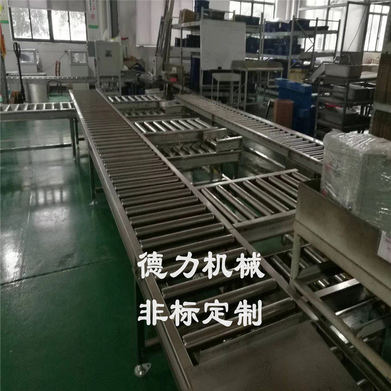 无动力滚筒输送机包胶滚筒输送线空调空气能组装流水线生产流水线