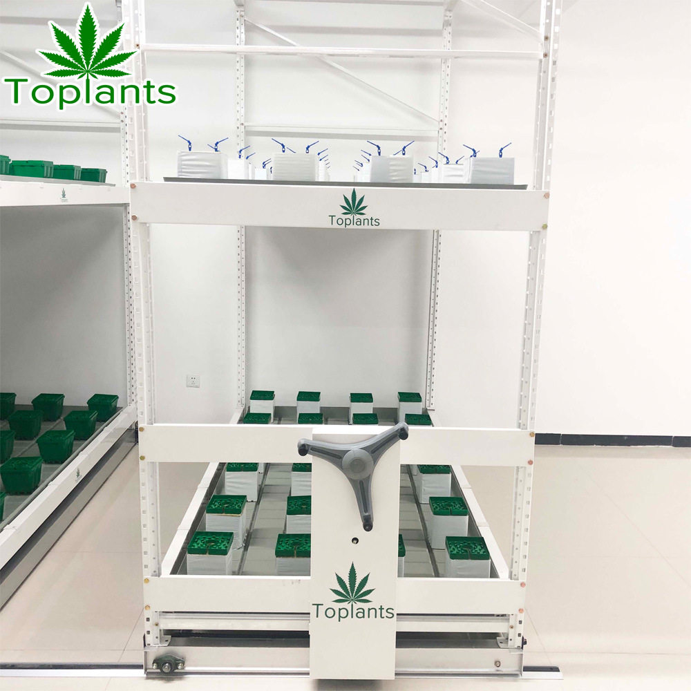 育苗轨道苗床多层货架式轨道苗床潮汐水培植物苗床轨道式移动苗床