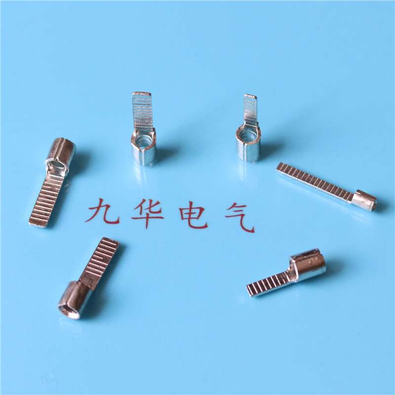 DBN1.25-14片形裸端头冷压接线端子接线鼻子铜线耳0.5-1.5mm平方