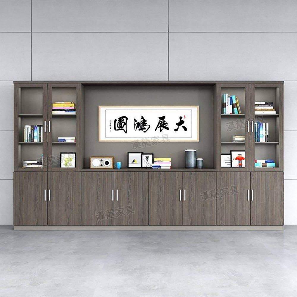 实木玻璃门办公文件柜