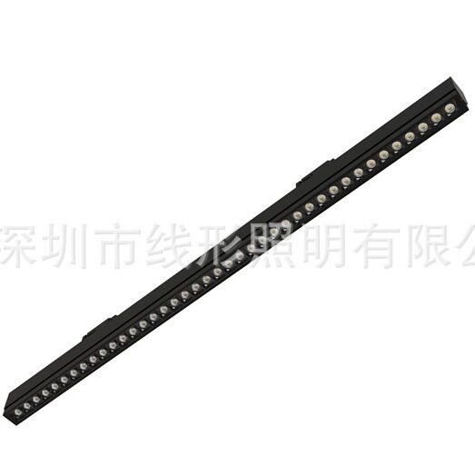 单管单边单偏光线性射灯可转角线槽灯反光杯透镜线条灯格栅货架灯