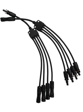 1500V光伏汇流套件 MC4分支太阳能连接器 光伏接头 4转1 Y型线束