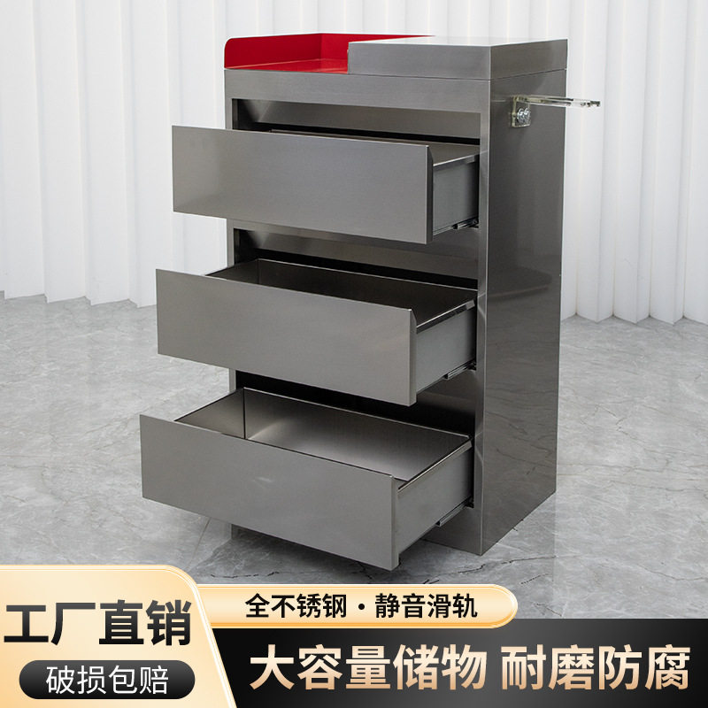 理发店不锈钢工具柜发廊专用美发店收纳储物柜剪发置物柜烫染柜子