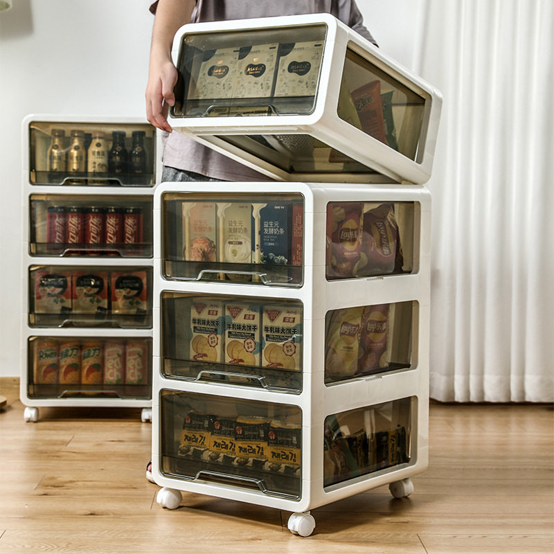 爆款免安装收纳柜批发 卧室床头抽屉式收纳柜 塑料文件收纳储物柜