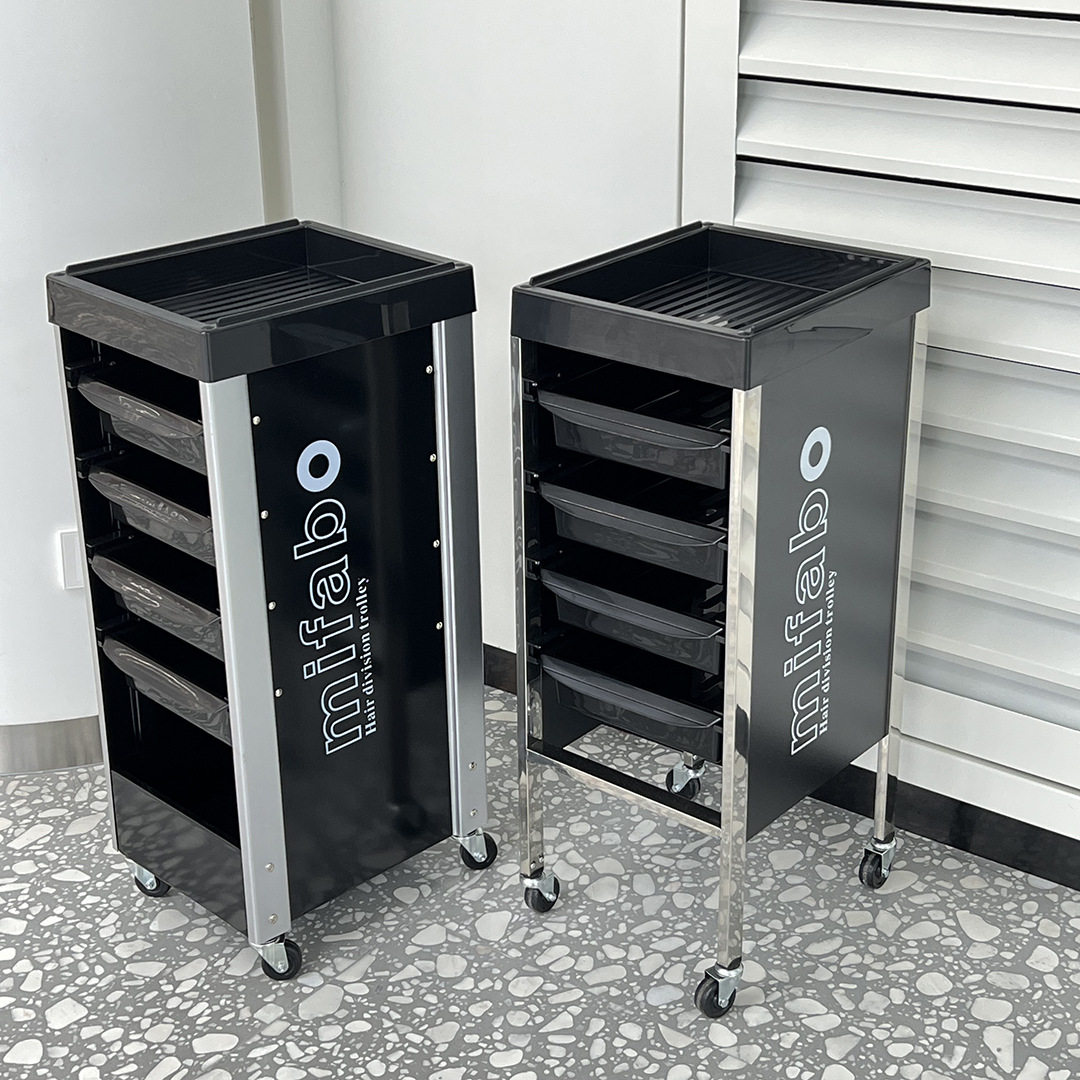理发店专用烫染工具车多层置物小推车发廊手拉杠子车多功能工具柜
