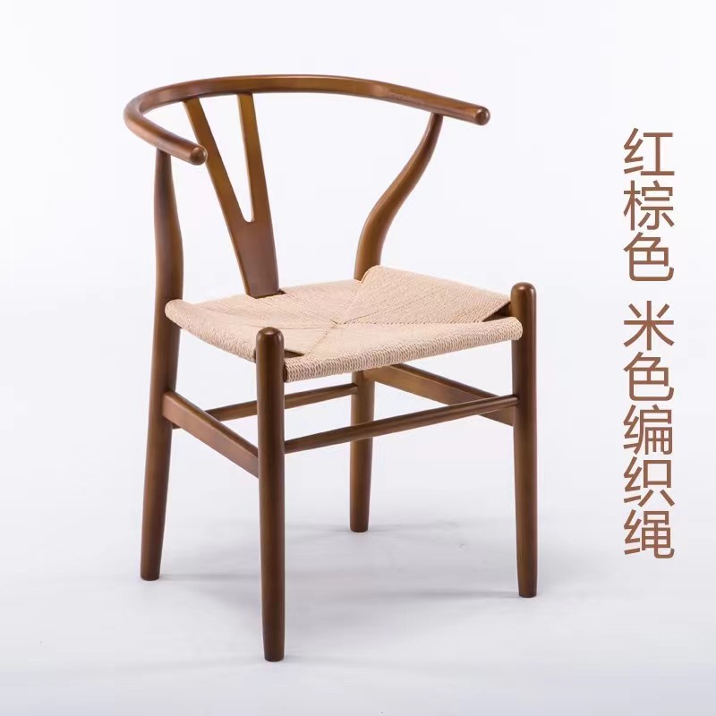 榉木Y椅北欧风格实木椅酒店咖啡厅民宿餐厅书房阳台检阅椅