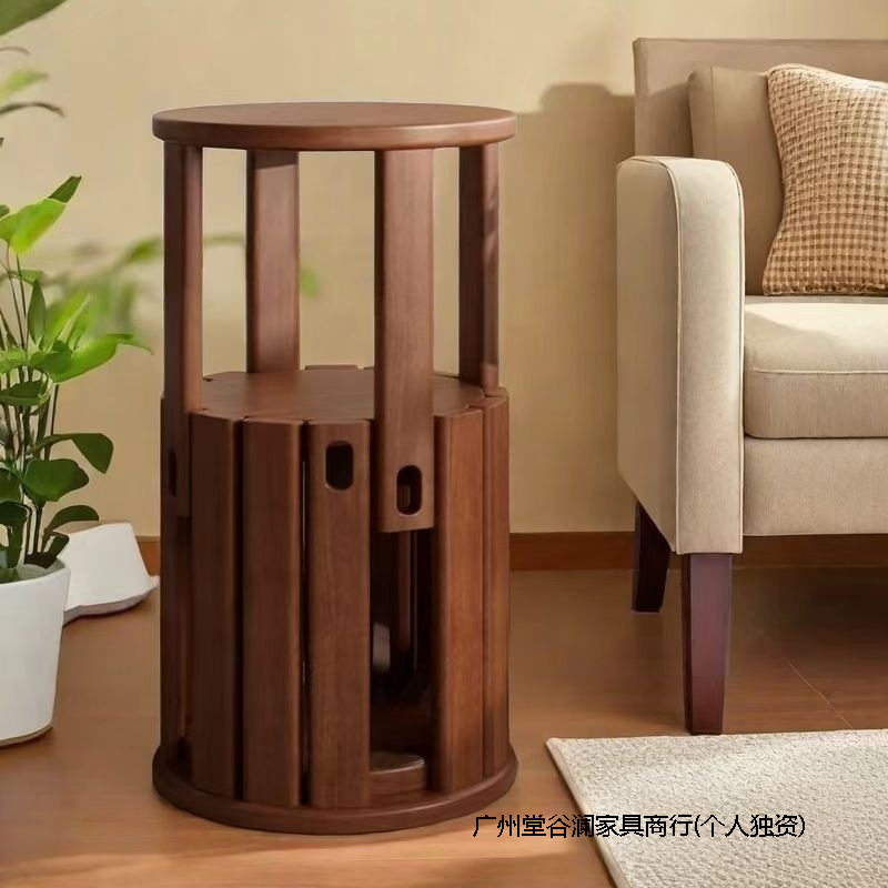 现代中式实木叠叠凳茶几餐桌