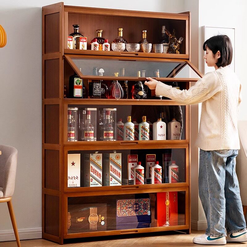 客厅靠墙红酒柜展示收纳柜
