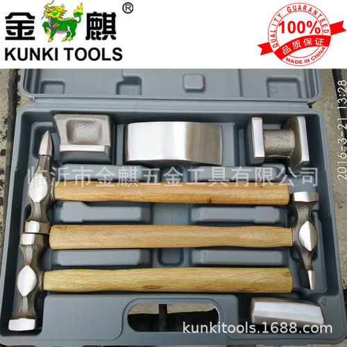 七件套青冈木柄锻打汽车修理钣金工具K7PCS010