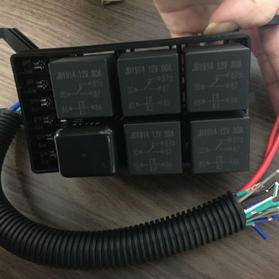 12V继电器保险丝盒预有线继电器盒5针继电器1针4针继电器6ATC/ATO