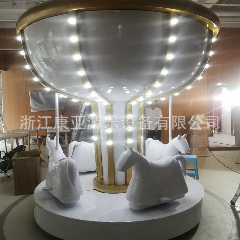 新款商场儿童游乐场旋转木马室内外豪华转马设备公园大型转马设施