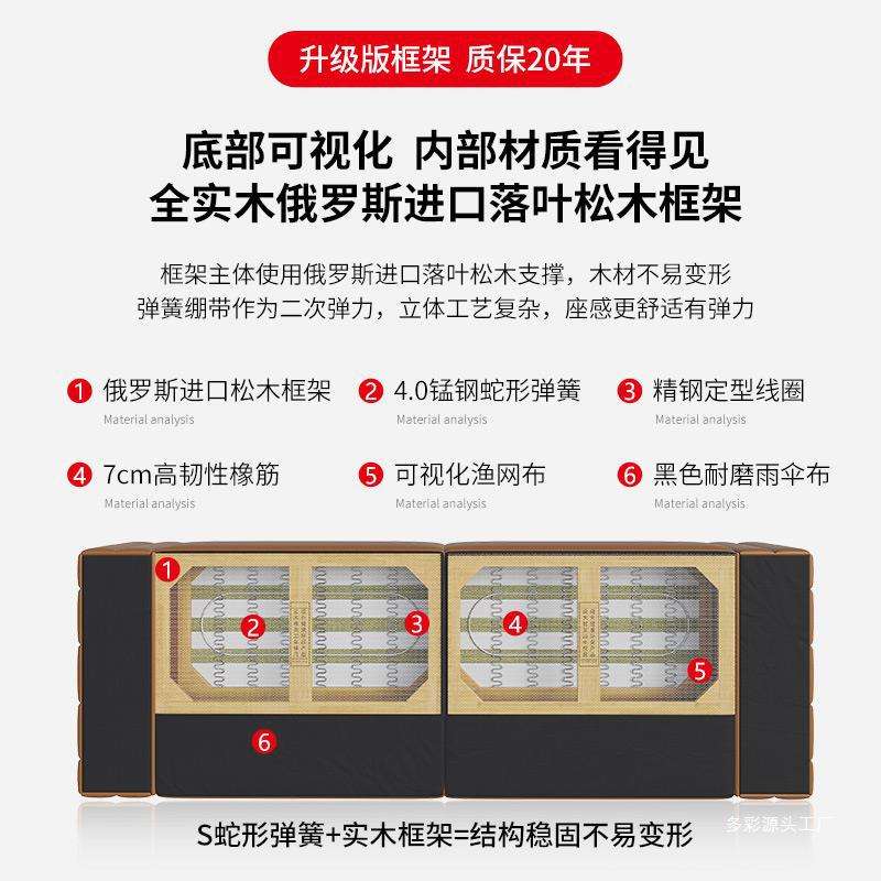网红DDC 意式极简棉麻布艺沙发组合现代简约小户型客厅直排家用布