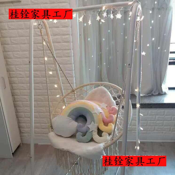 家庭成人吊篮秋千室内阳台吊椅宿舍网红摇椅吊床ins织物北欧风有