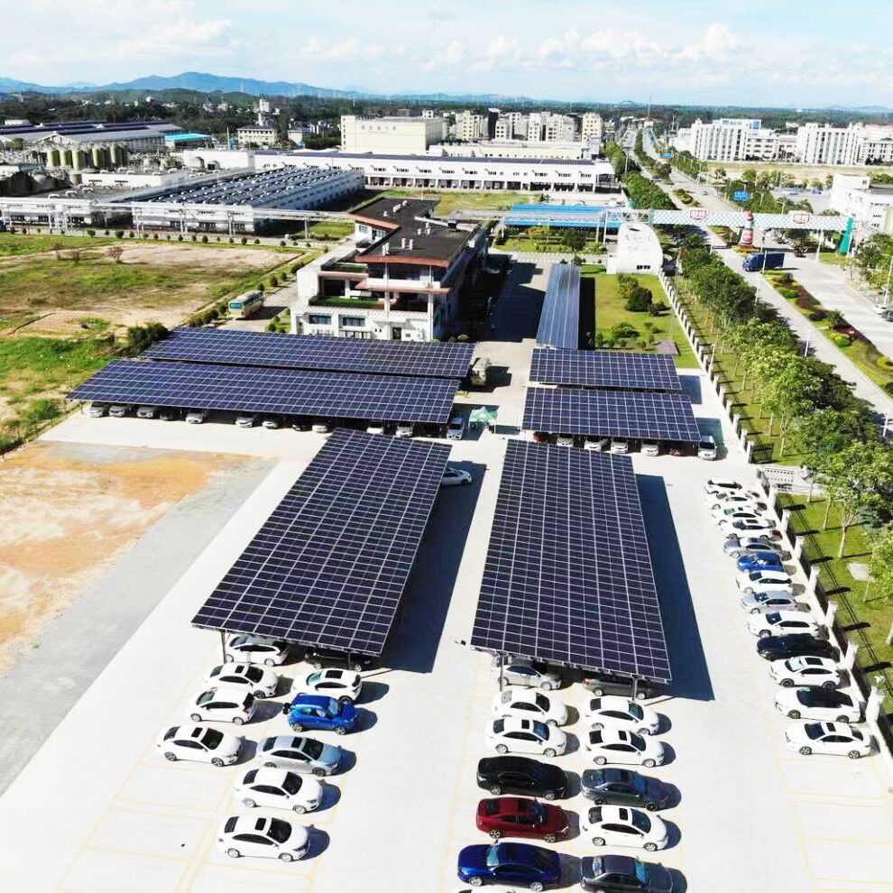 加工钢结构车棚钢结构光伏支架屋面加建厂房钢结构电动车雨棚批发