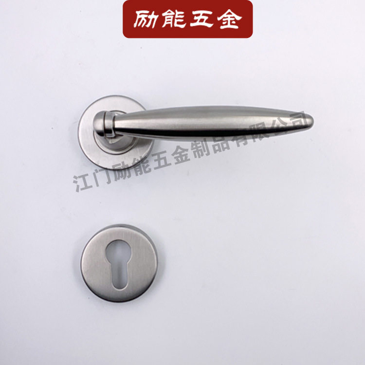 出口欧美不锈钢精铸实心门把手 防火门分体锁执手 室内房门拉手