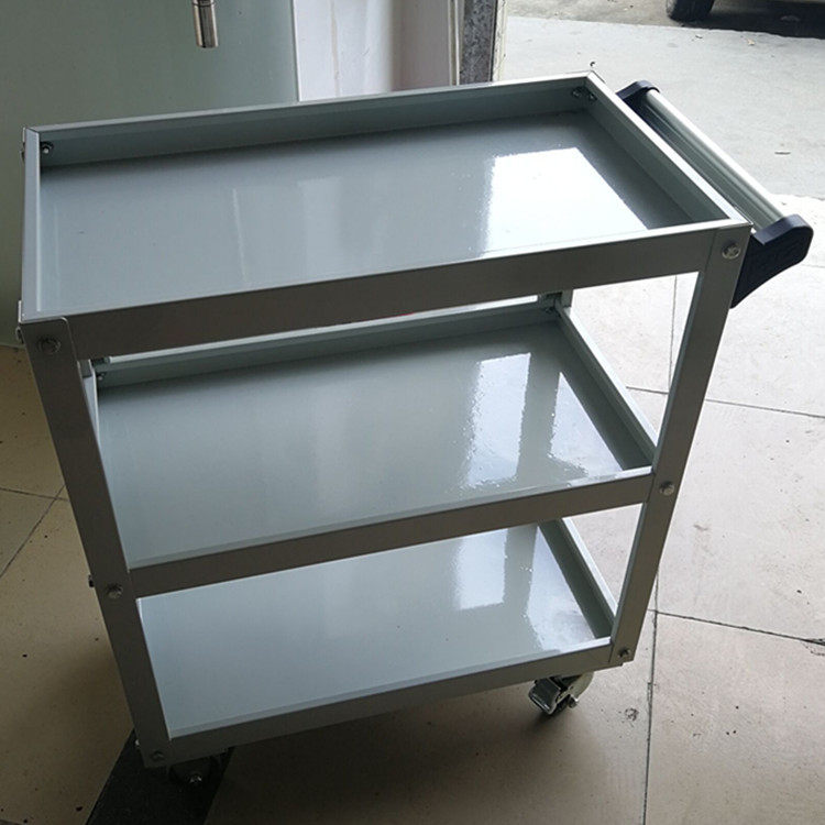 现货汽修工具手推车加厚三层工具车移动维修工具柜工具箱零件车