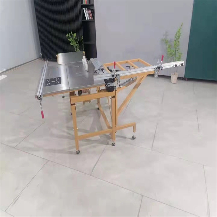 折叠推拉台木工机械裁板子母锯 断料多功能家用小型精密推台锯