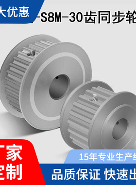 怡合达AF型S8M 30齿两面平同步轮 槽宽17 EBL01-S8M150 内孔14-35