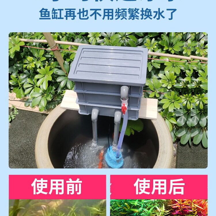 鱼缸过滤器净水循环三合一系统配件养鱼用品大全龟滴流盒周转箱箱