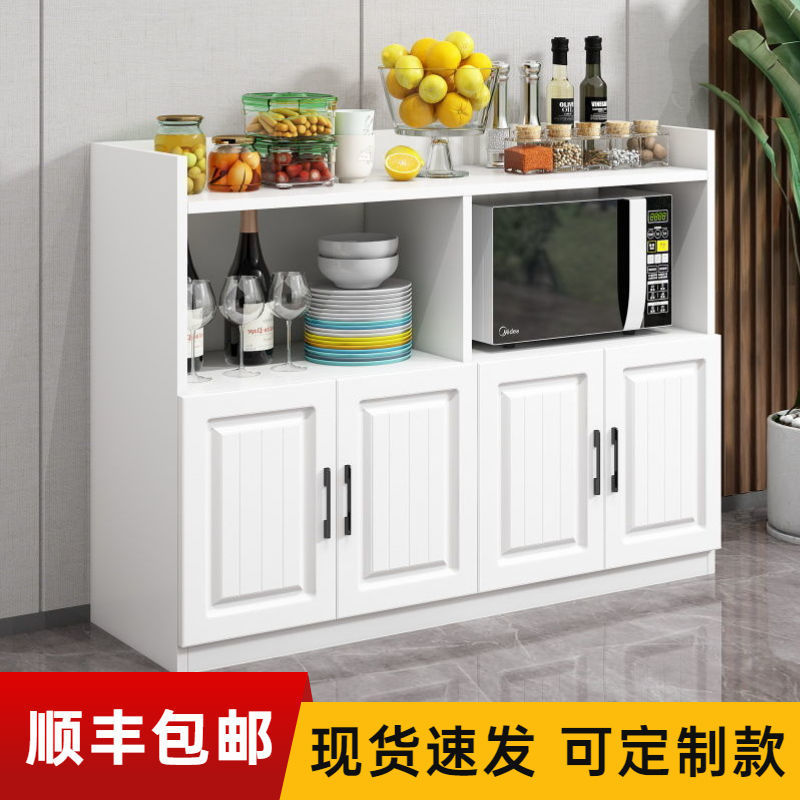 欧式简约带门微波炉烤箱收纳柜