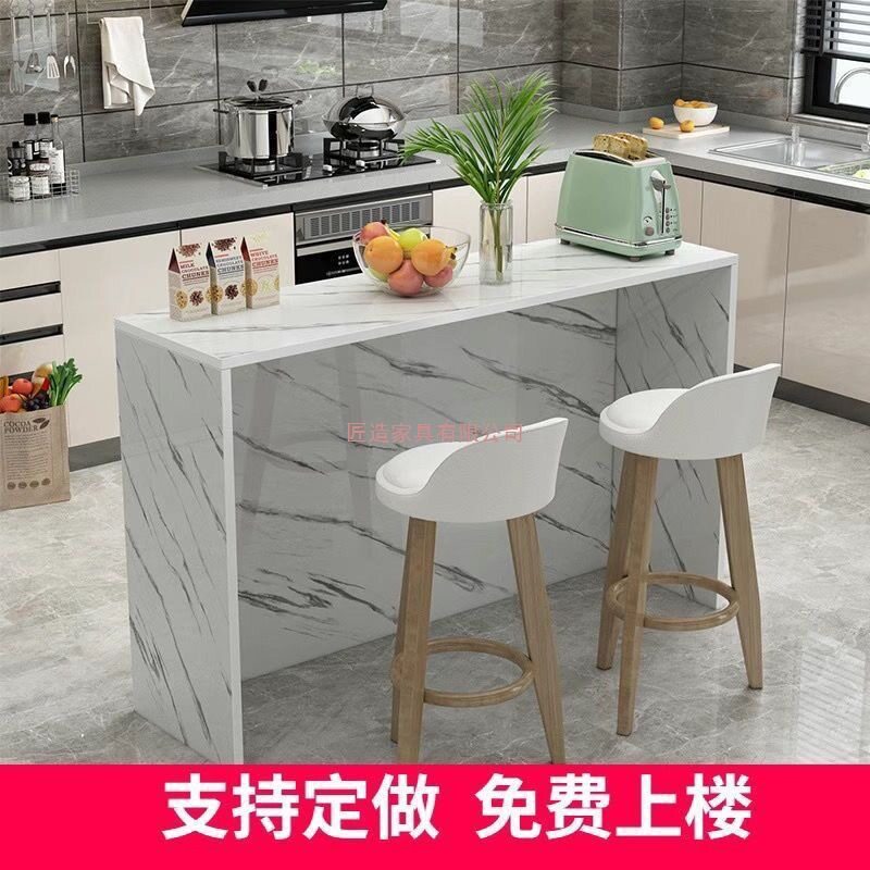 家用轻奢现代简约隔断吧台餐桌